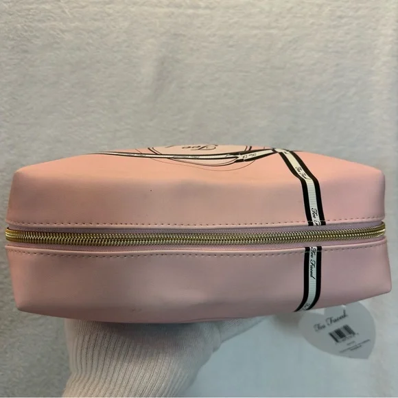 Too Faced Pink Cosmetic Case with Bow Design 9” x 6” x 4” - Picture 4 of 7